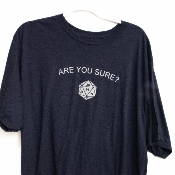 Are You Sure? D20 Dice Graphic Tee - Picture 4 of 8